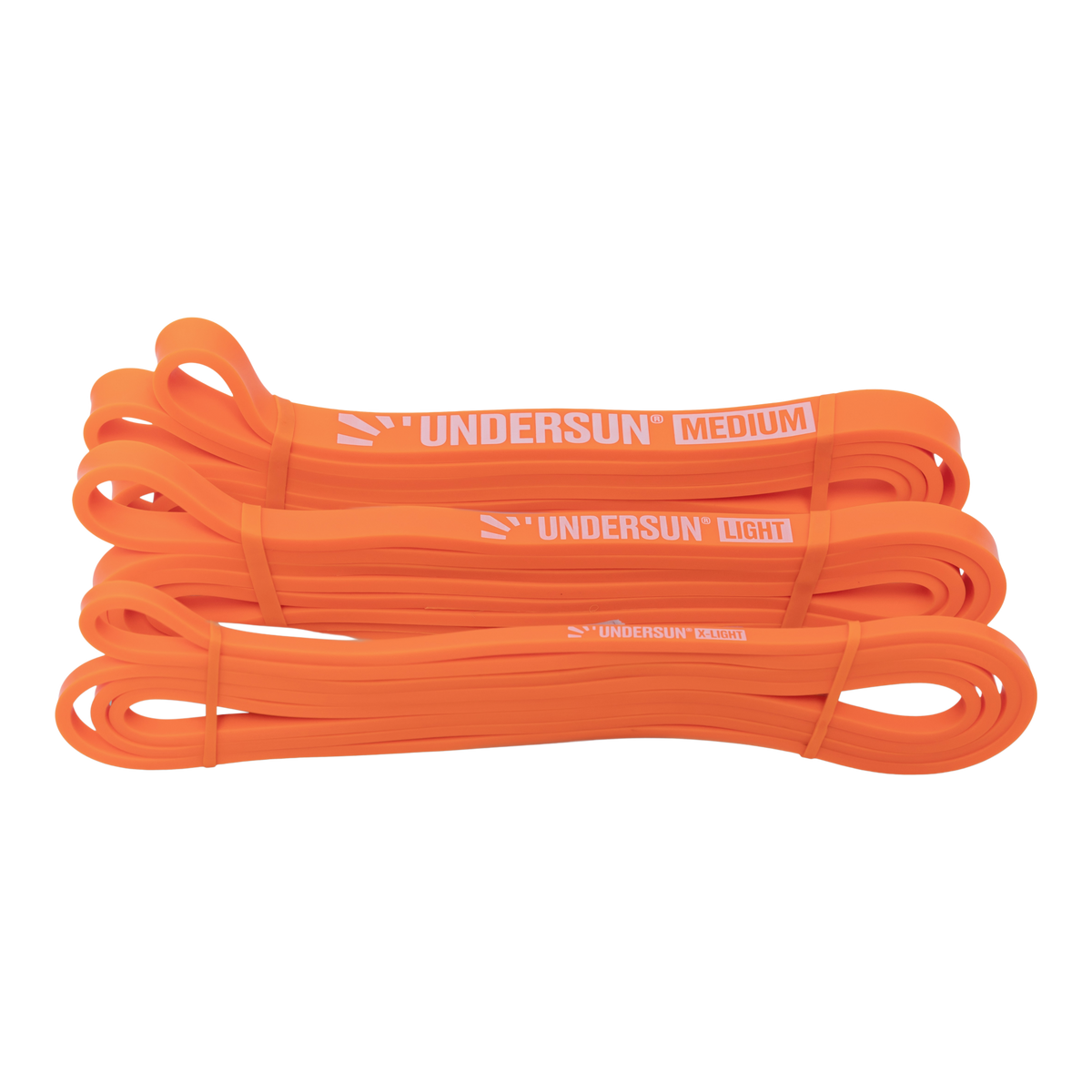 Exercise Resistance Band Set of 3 - Orange - Undersun Fitness 